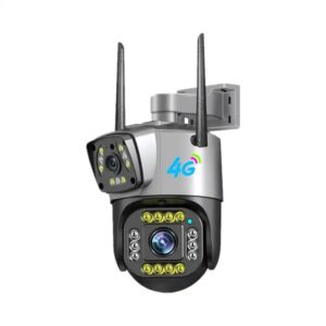 4G Sim Card CCTV PTZ Outdoor Night Vision Color Dual Lens Camera